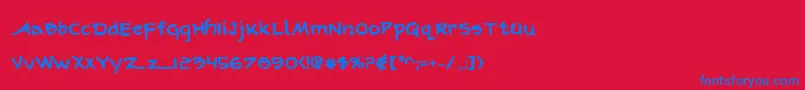 ArilonBold Font – Blue Fonts on Red Background