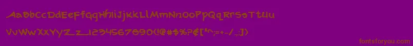 ArilonBold Font – Brown Fonts on Purple Background