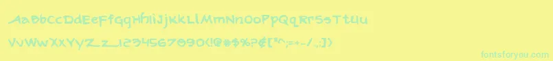 ArilonBold Font – Green Fonts on Yellow Background