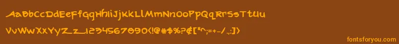 ArilonBold Font – Orange Fonts on Brown Background