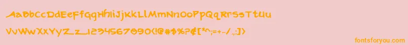 ArilonBold Font – Orange Fonts on Pink Background