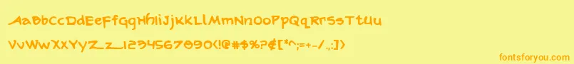 ArilonBold Font – Orange Fonts on Yellow Background