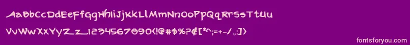 ArilonBold Font – Pink Fonts on Purple Background