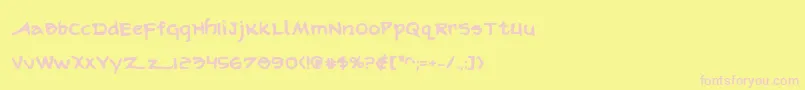 ArilonBold Font – Pink Fonts on Yellow Background