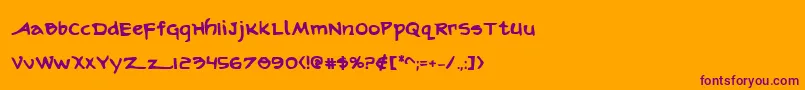 ArilonBold Font – Purple Fonts on Orange Background