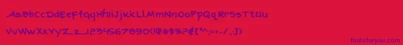 ArilonBold Font – Purple Fonts on Red Background