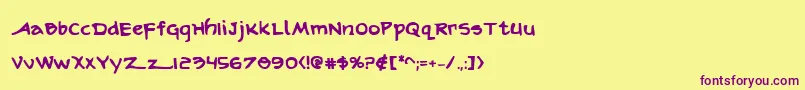 ArilonBold Font – Purple Fonts on Yellow Background