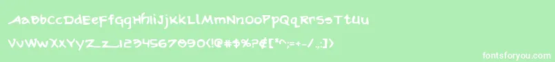 ArilonBold Font – White Fonts on Green Background