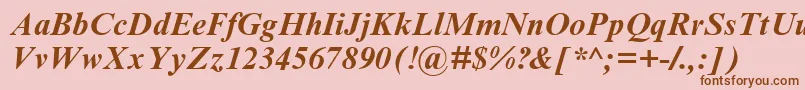 Timesbi2 Font – Brown Fonts on Pink Background