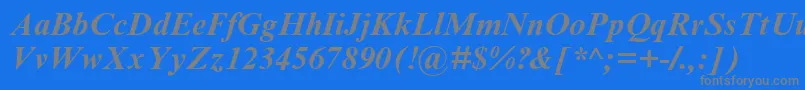Timesbi2-Schriftart – Graue Schriften auf blauem Hintergrund