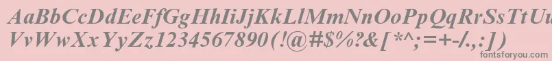 Timesbi2-Schriftart – Graue Schriften auf rosa Hintergrund