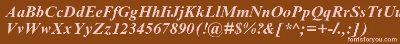 Timesbi2 Font – Pink Fonts on Brown Background
