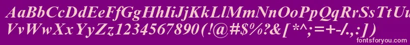 Timesbi2 Font – Pink Fonts on Purple Background