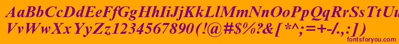 Timesbi2 Font – Purple Fonts on Orange Background