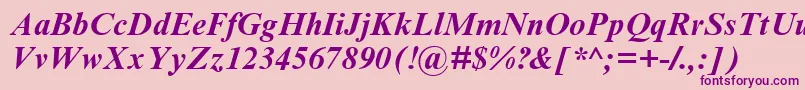 Timesbi2 Font – Purple Fonts on Pink Background