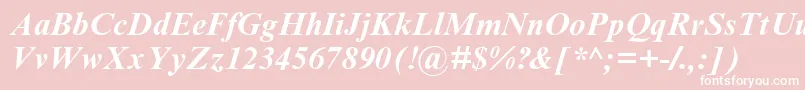 Timesbi2 Font – White Fonts on Pink Background