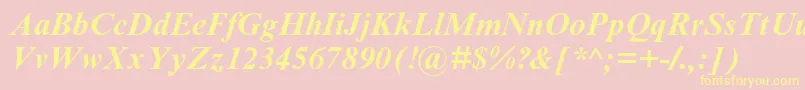 Timesbi2 Font – Yellow Fonts on Pink Background
