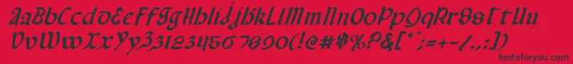 Valeriusi Font – Black Fonts on Red Background