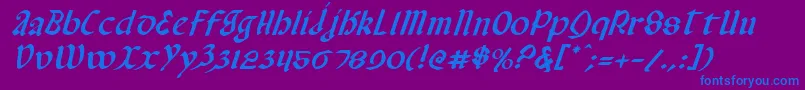 Valeriusi Font – Blue Fonts on Purple Background