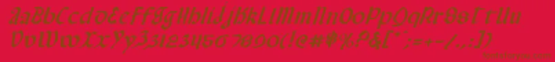 Valeriusi Font – Brown Fonts on Red Background