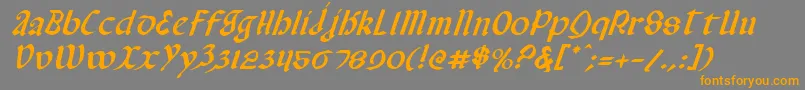 Valeriusi Font – Orange Fonts on Gray Background
