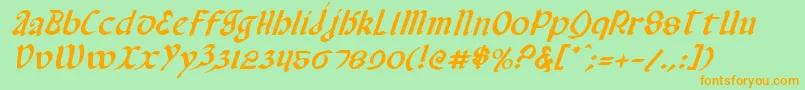 Valeriusi Font – Orange Fonts on Green Background