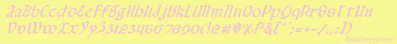Valeriusi Font – Pink Fonts on Yellow Background