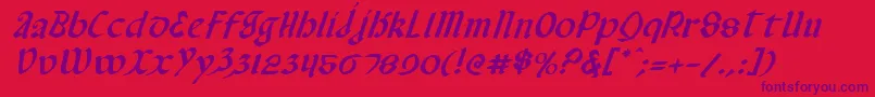 Valeriusi-Schriftart – Violette Schriften auf rotem Hintergrund