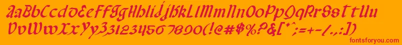 Valeriusi Font – Red Fonts on Orange Background