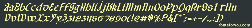 Valeriusi Font – Yellow Fonts on Black Background