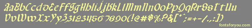 Valeriusi Font – Yellow Fonts on Gray Background