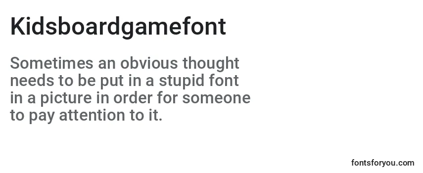 Kidsboardgamefont Font