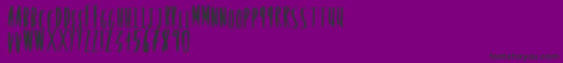 Rockingposter-fontti – mustat fontit violetilla taustalla
