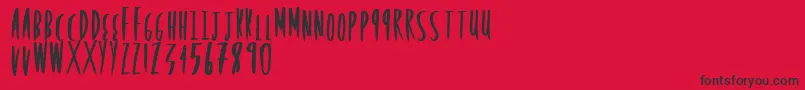 Police Rockingposter – polices noires sur fond rouge
