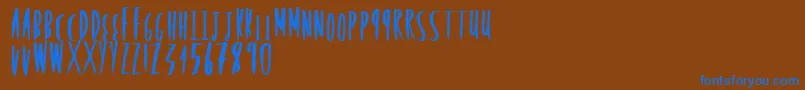 Więcej informacji o czcionce Rockingposter Czcionka Rockingposter – niebieskie czcionki na brązowym tle