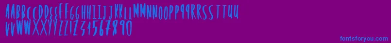 Rockingposter Font – Blue Fonts on Purple Background
