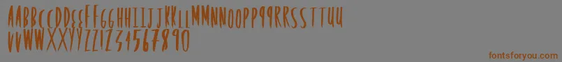 Rockingposter-fontti – ruskeat fontit harmaalla taustalla