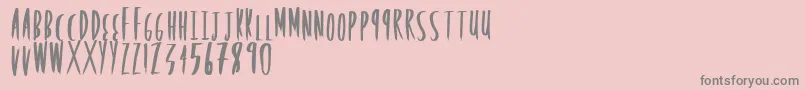 Rockingposter Font – Gray Fonts on Pink Background