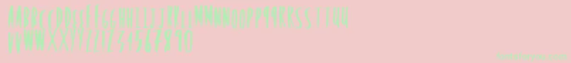Rockingposter Font – Green Fonts on Pink Background