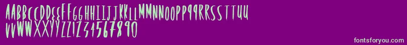 Rockingposter Font – Green Fonts on Purple Background