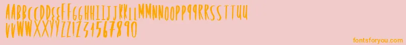 Rockingposter Font – Orange Fonts on Pink Background