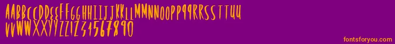 Rockingposter Font – Orange Fonts on Purple Background