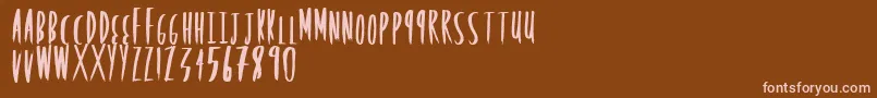 Rockingposter Font – Pink Fonts on Brown Background