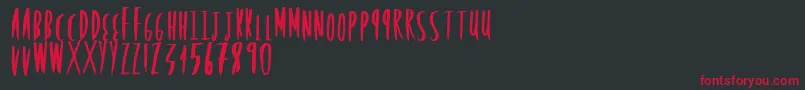 Rockingposter Font – Red Fonts on Black Background