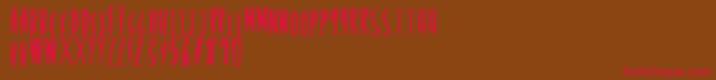 Rockingposter Font – Red Fonts on Brown Background