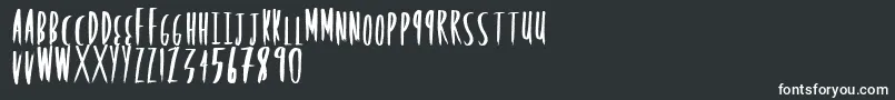Rockingposter-fontti – valkoiset fontit mustalla taustalla