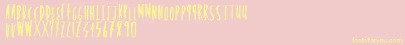 Rockingposter Font – Yellow Fonts on Pink Background