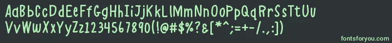 fuente K26alphacasual – Fuentes Verdes Sobre Fondo Negro