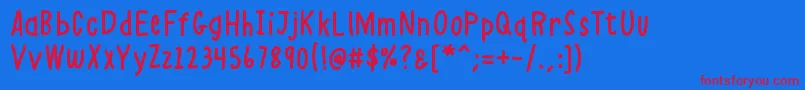 Police K26alphacasual – polices rouges sur fond bleu