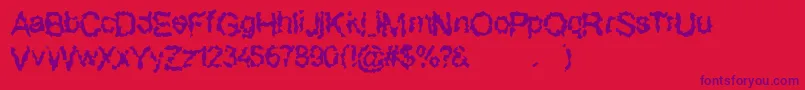 Superbeast Font – Purple Fonts on Red Background
